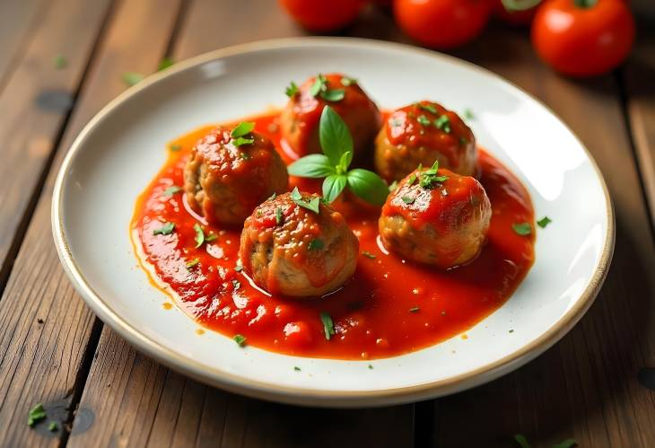 Spicy Meatballs with Rich Tomato Sauce